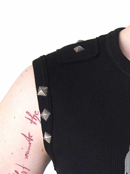 Muskelshirt mit Skullbones und Nieten