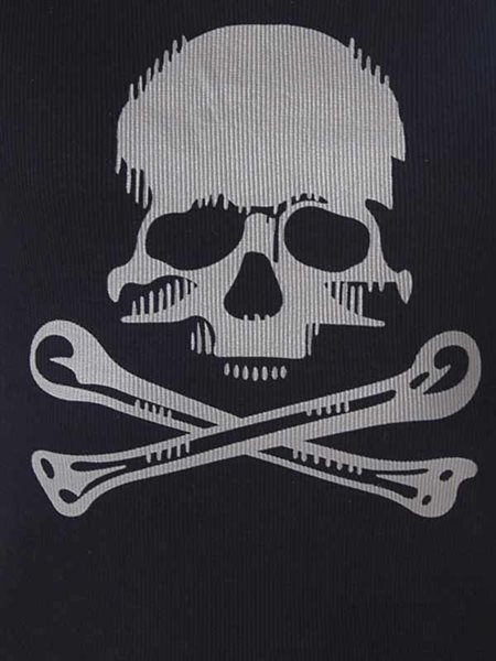 Muskelshirt mit Skullbones und Nieten