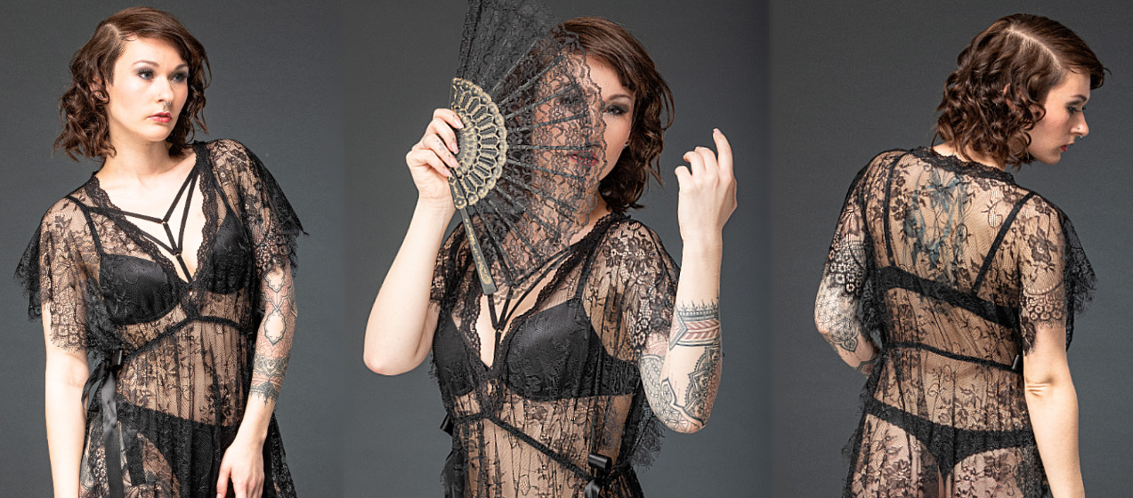 Gothic Lace Underwear Queen of Darkness